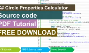 Circle Properties Calculator in CSharp