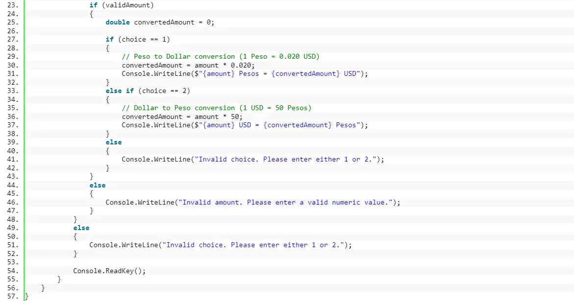 Currency Converter Program in CSharp - source code 2