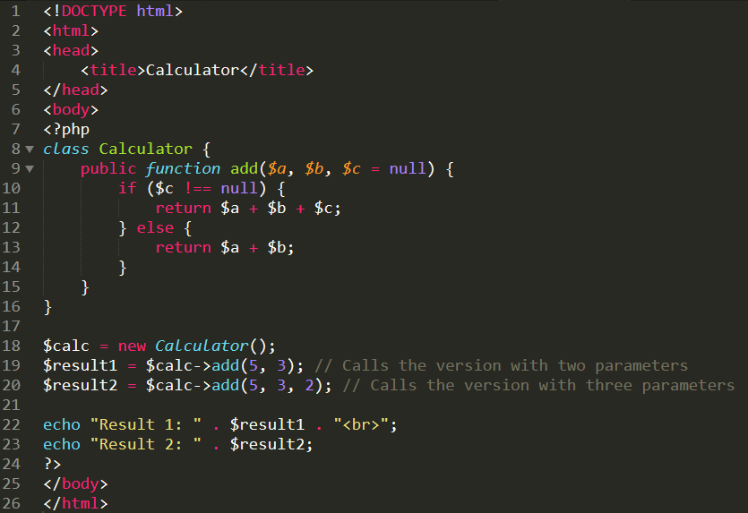 Method Overloading - Source code