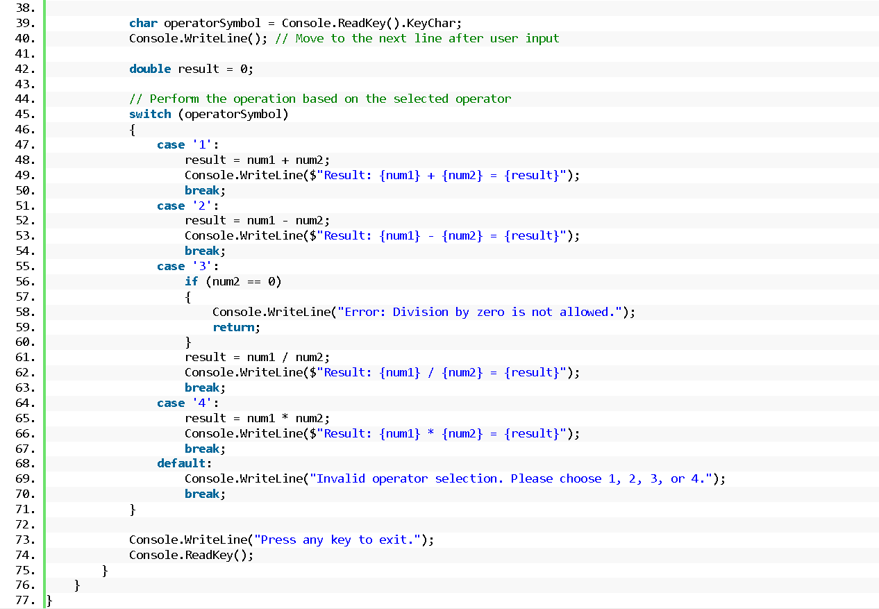 How to Create Simple Calculator in CSharp - source code 2
