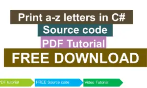 Print a-z Letters in C#