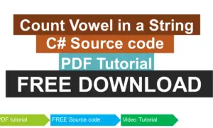 Count Vowels in a String using CSharp