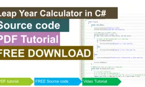 Leap Year Calculator in C#