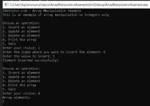 Array Manipulation in C# - iNetTutor.com