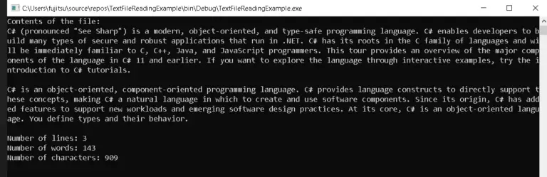 Reading Text File in C# - iNetTutor.com
