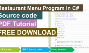 Restaurant Menu Program in C#