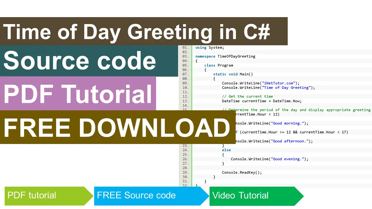 Time of Day Greeting in C