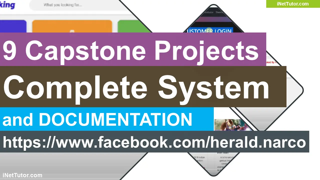 9 Capstone Projects with System and Documentation - iNetTutor.com