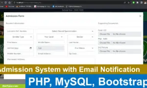 Admission System with Email Notification