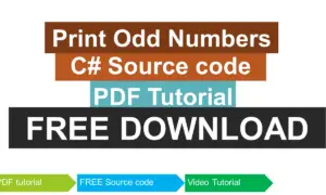 Print Odd Numbers in CSharp