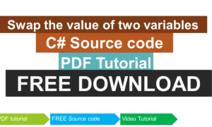 Swap the value of two variables in CSharp