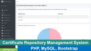 Certificate Management System in PHP and MySQL