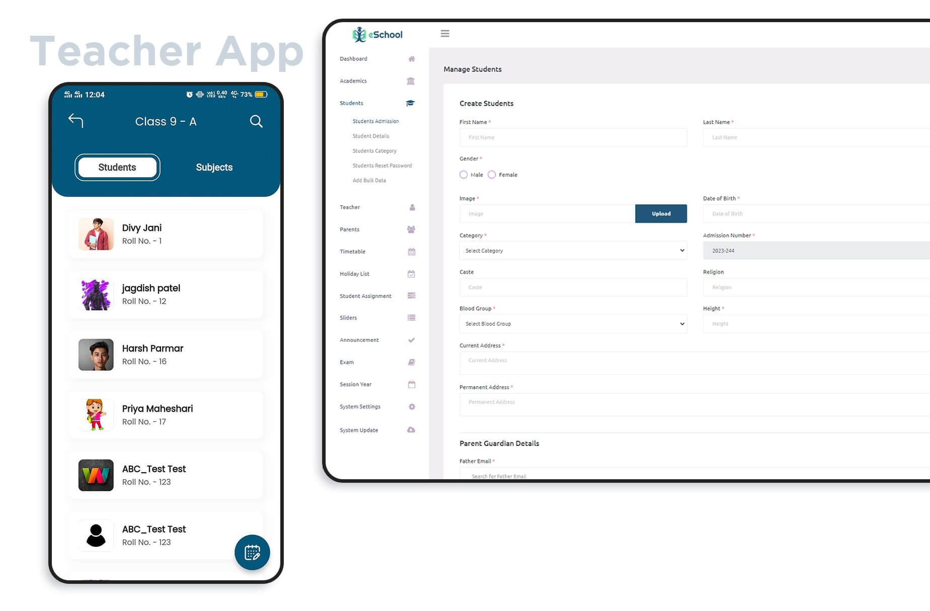 School Management System Flutter App with Laravel Admin Panel - Teacher App