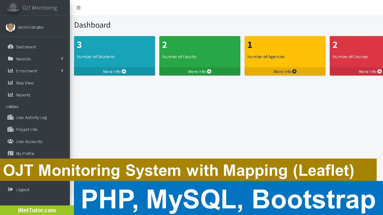 OJT Monitoring System with Mapping using PHP and Leaflet - iNetTutor.com