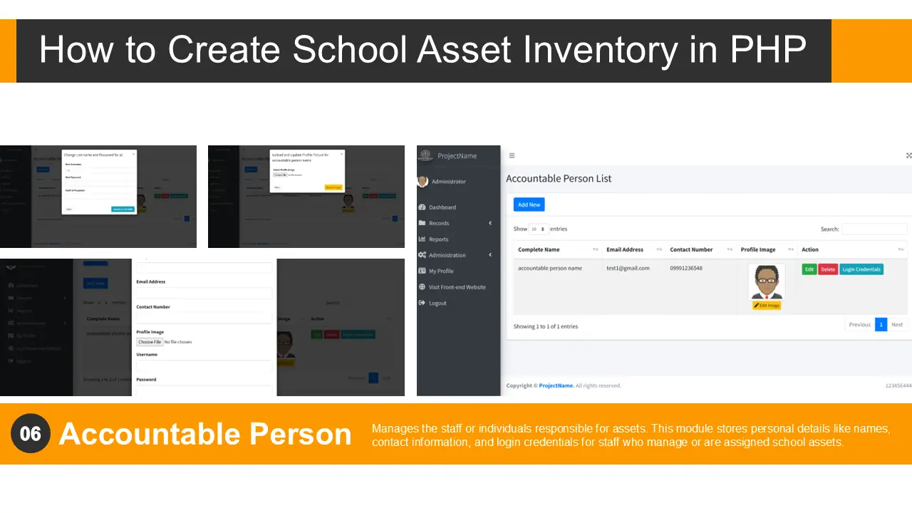 Accountable Inventory School Asset Inventory Accountable Person Module
