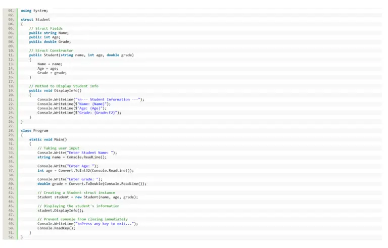 Structures in C# - iNetTutor.com