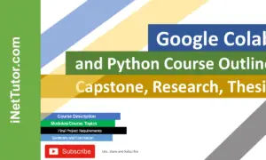 Google Colab and Python Course Outline