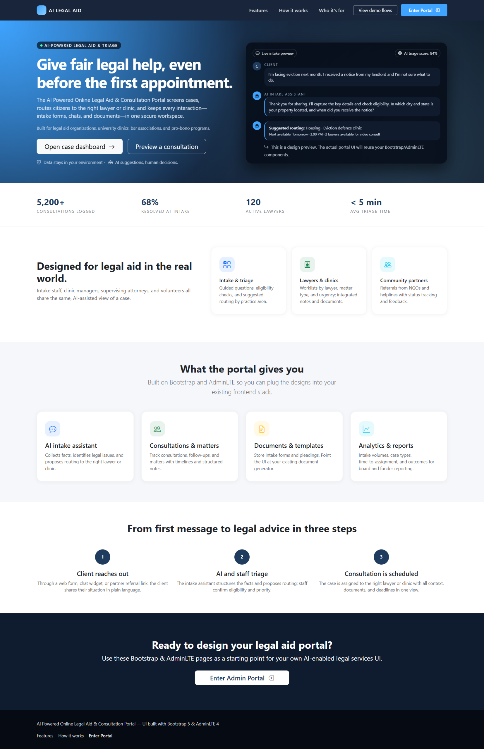 AI-Powered Online Legal Aid and Consultation Portal-landing