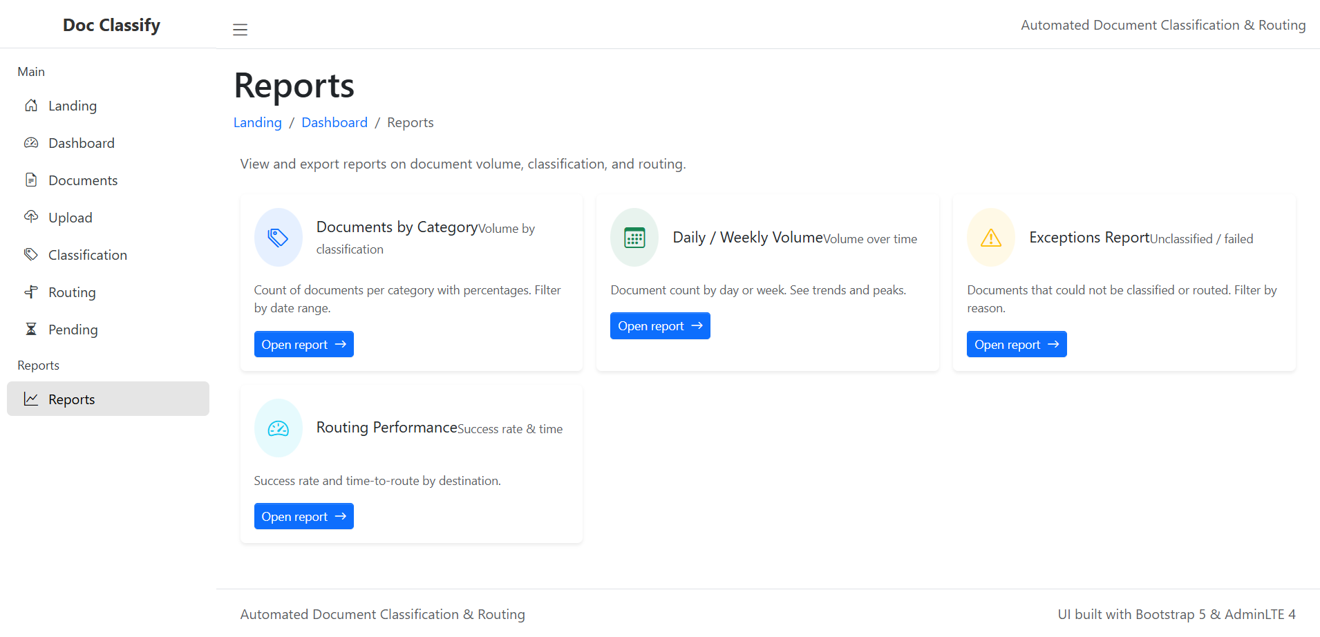 Automated Document Classification & Routing System-reports