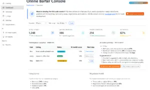Online Barter System with AI Integration-dashboard