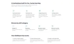 Online Skill-Sharing Marketplace-landing-page