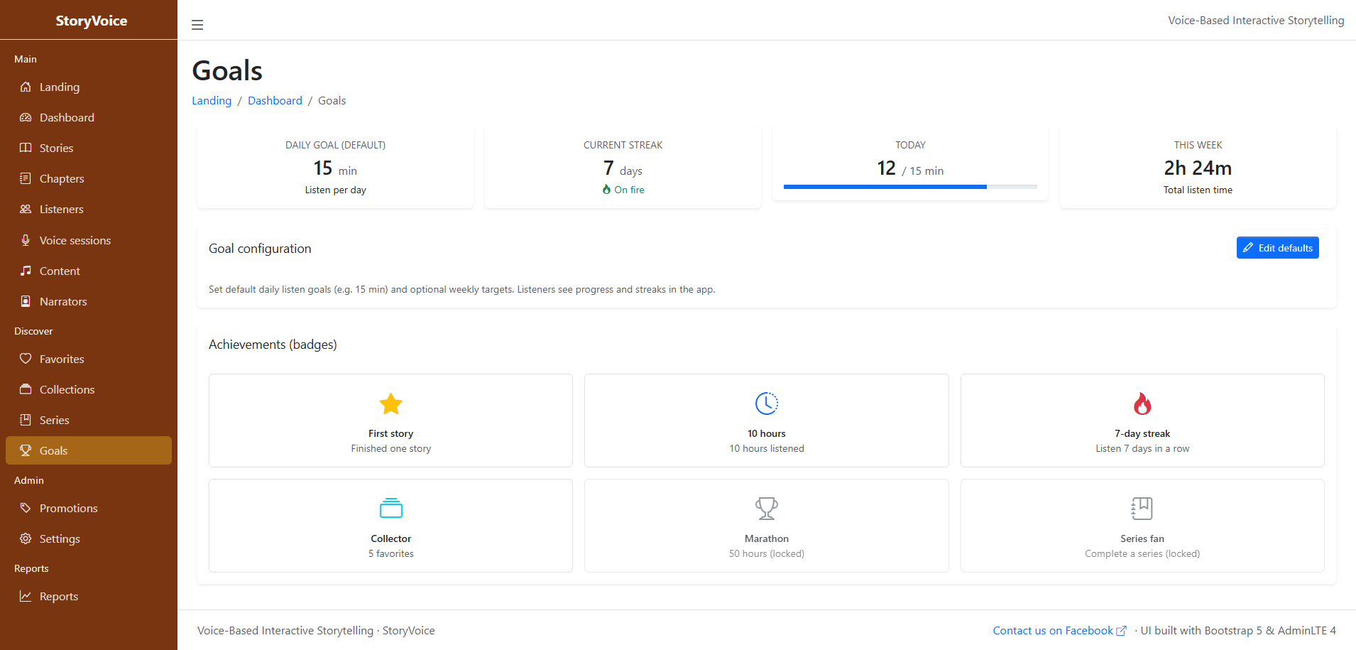 Voice-Based Interactive Storytelling App-goals