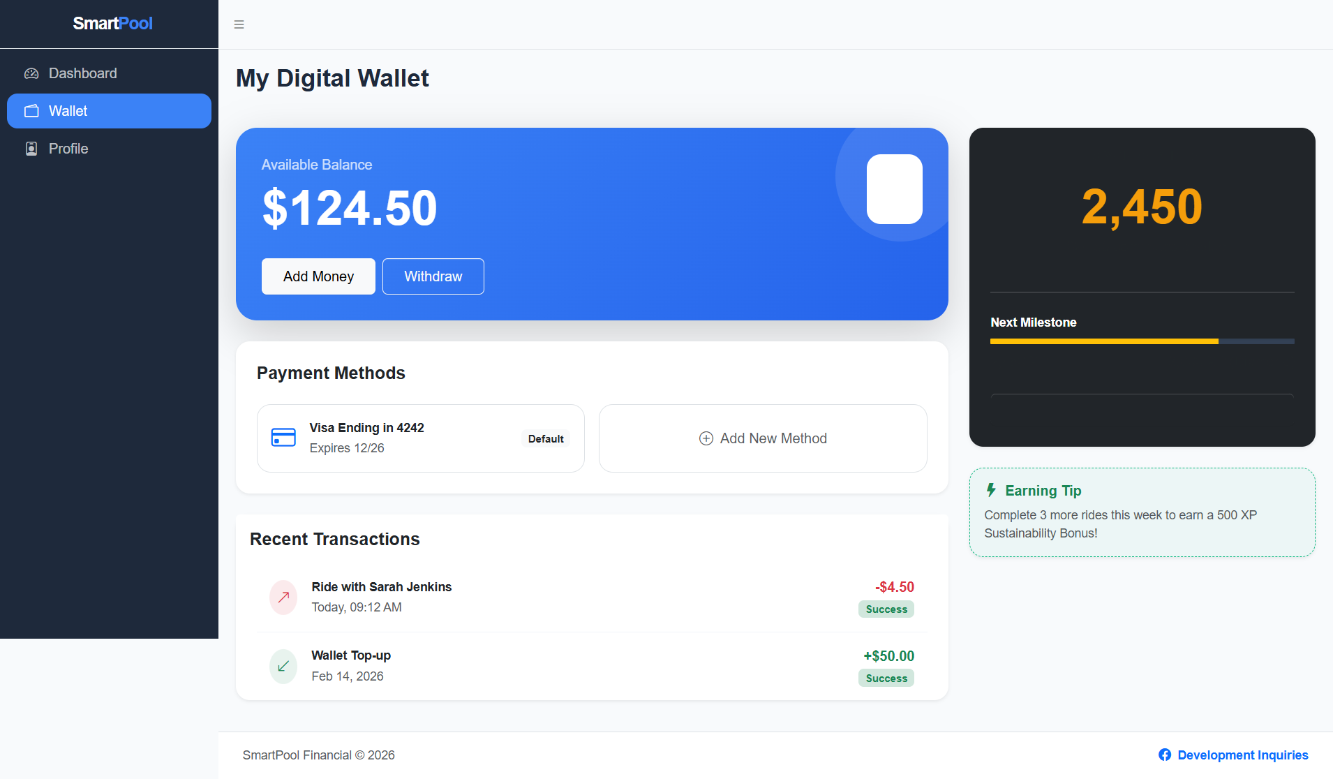 AI-Powered Smart Carpool Matching System-wallet