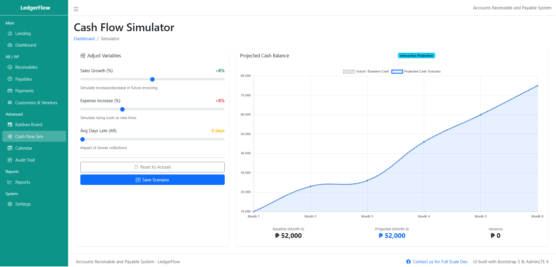Accounts Receivable and Payable System-cash-flow-simulator