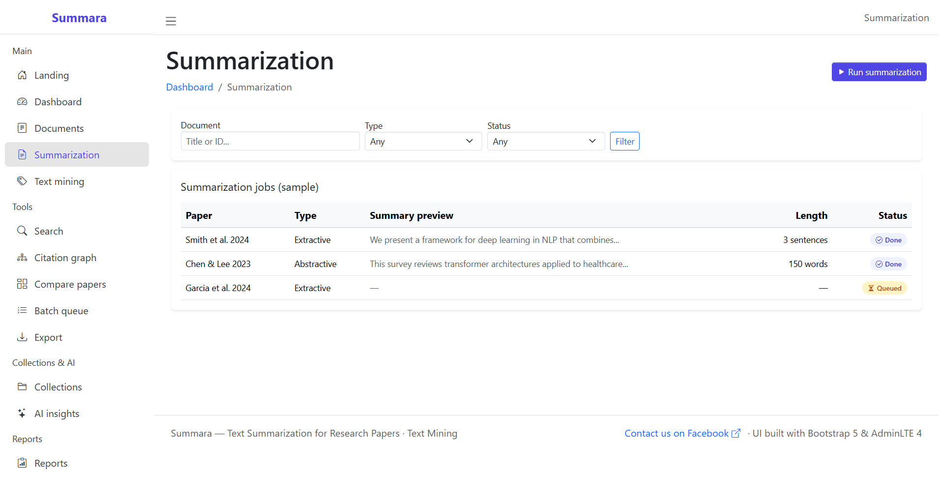 Text Summarization for Research Papers-summarization