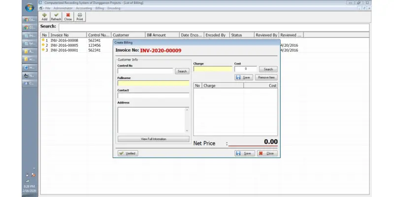 Billing System in Visual Basic Free Source code