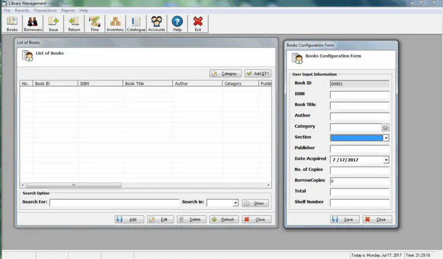 Library System with Computer Usage Time Monitoring