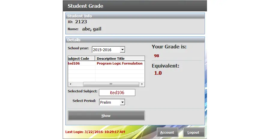 Grade Management System Free Download Source code