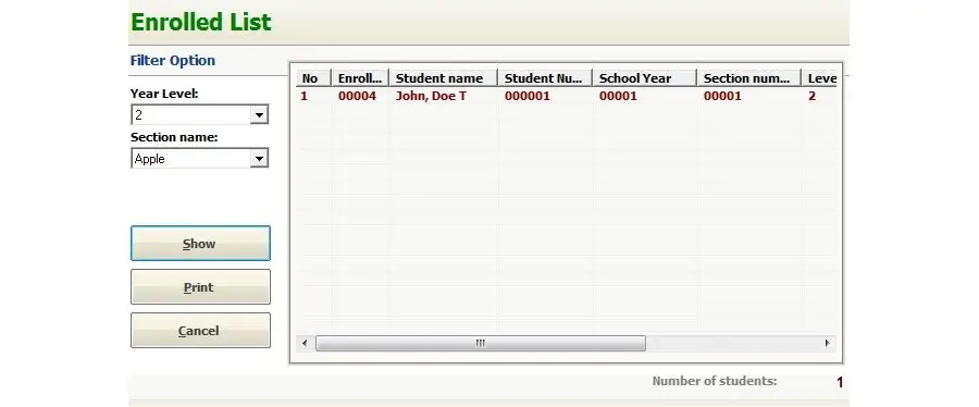 Enrollment System in Visual Basic 6