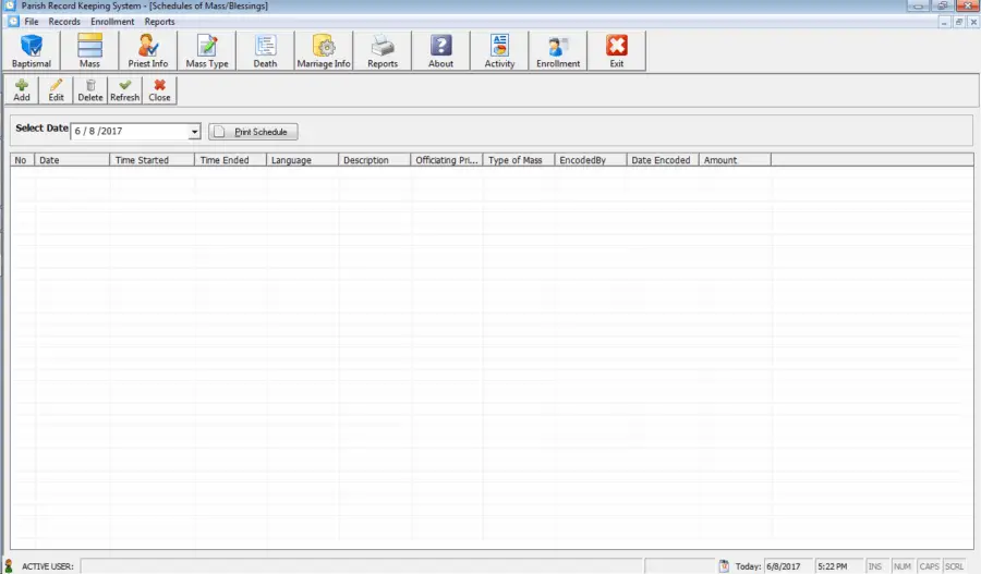 Parish Record Keeping System Free Download Source code