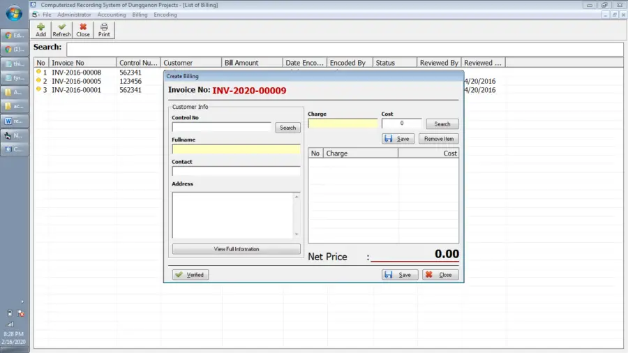 Billing System in Visual Basic Free Source code