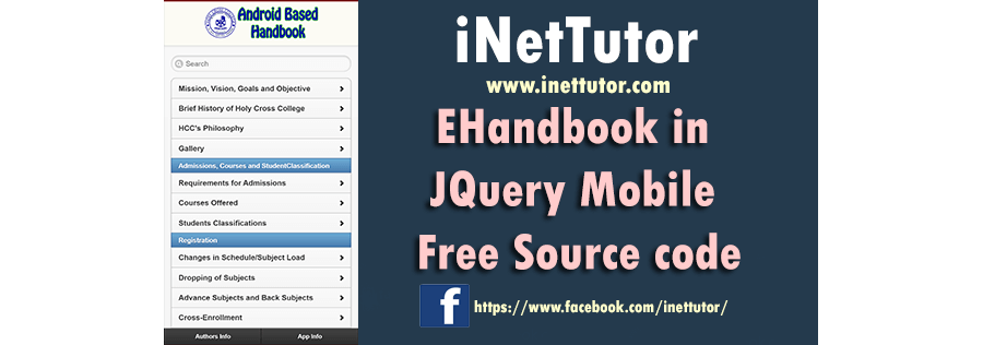 EHandbook in JQuery Mobile Free Source code