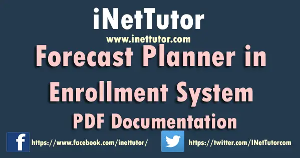 Forecast Planner in Enrollment System PDF Documentation