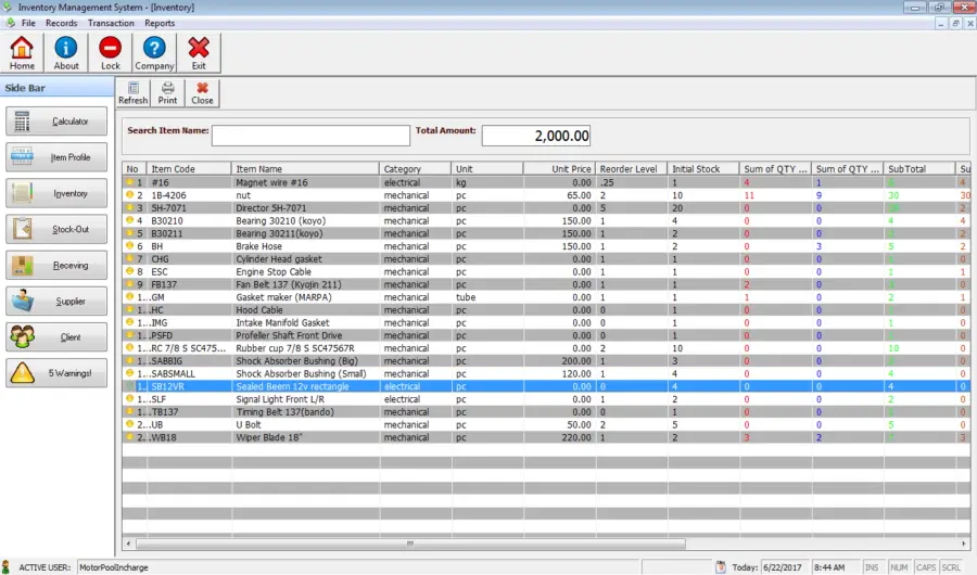 Free Download Source code of Inventory Management System