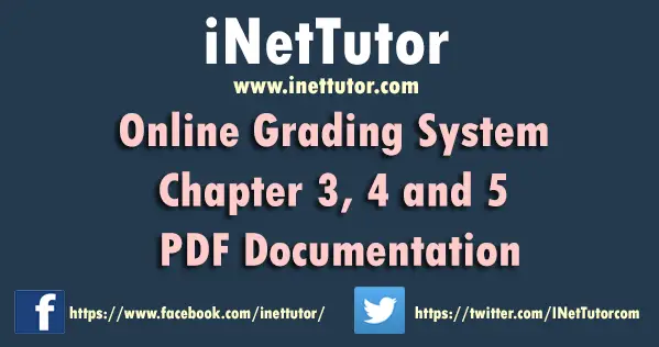 Online Grading System Chapter 3, 4 and 5 PDF Documentation