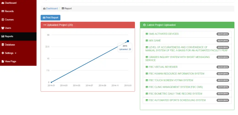 thesis management system