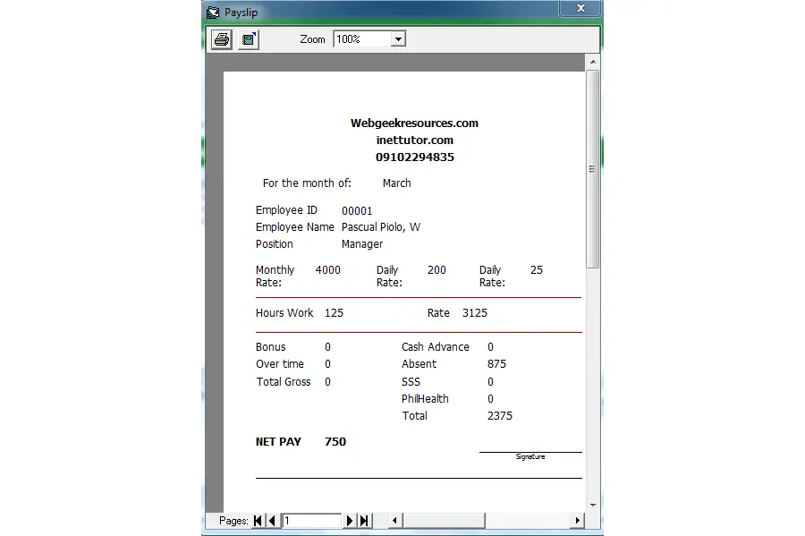 Payroll System Capstone Project Documentation