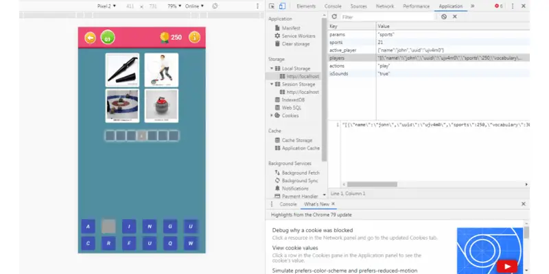 4 Pics 1 Word Game in JQuery Mobile Free Sourcecode
