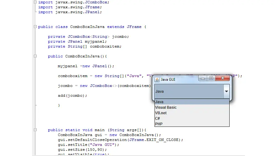 ComboBox in Java