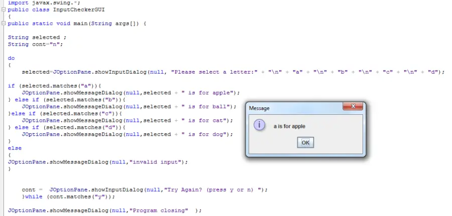Input Checker in Java – iNetTutor.com