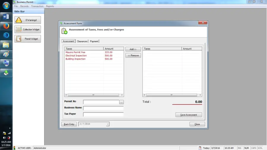 Business Permit with Assessment and Payment System Free Download Complete Source code