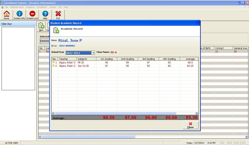 Registrar Grade Profiling System Capstone Project Documentation