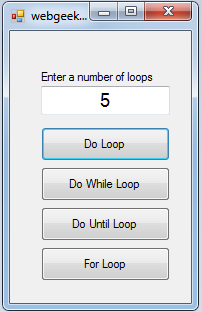 Loops in Visual Basic .Net
