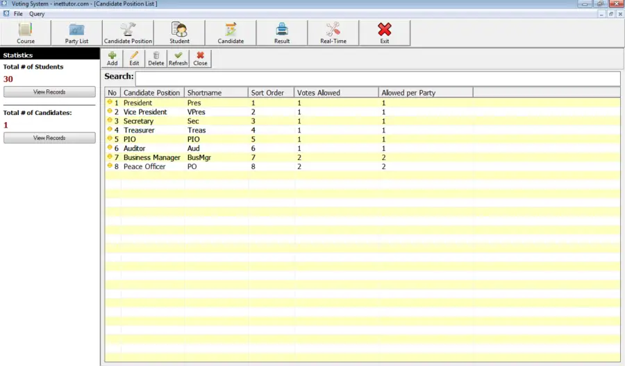 Voting System in Visual Basic and MySQL Free Download Complete Source code