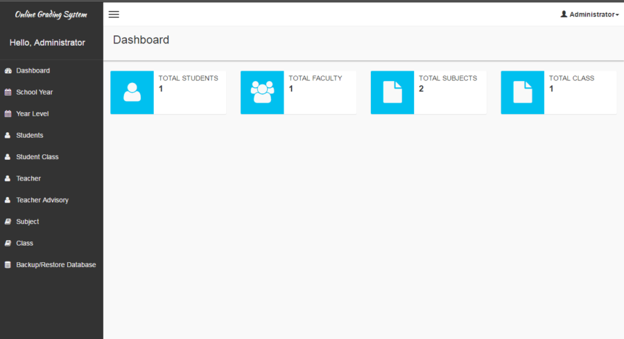 Web Based Grading System for High School using PHP and MySQL